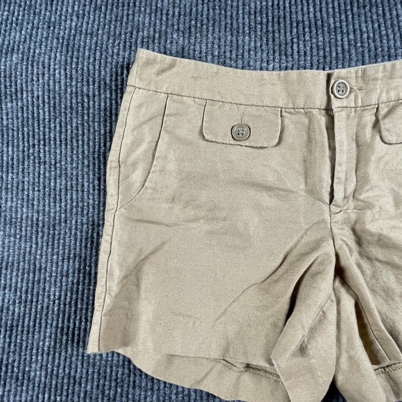 Banana Republic Shorts Womens 6 Brown Flat Front Pockets Ryan Fit 32x4 Beach - Picture 2 of 12
